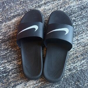Nike Black and White Slide Sandals